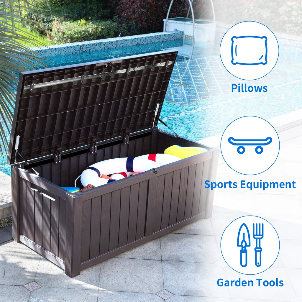 Outdoor Storage Deck Box 120 Gallon Resin E3197