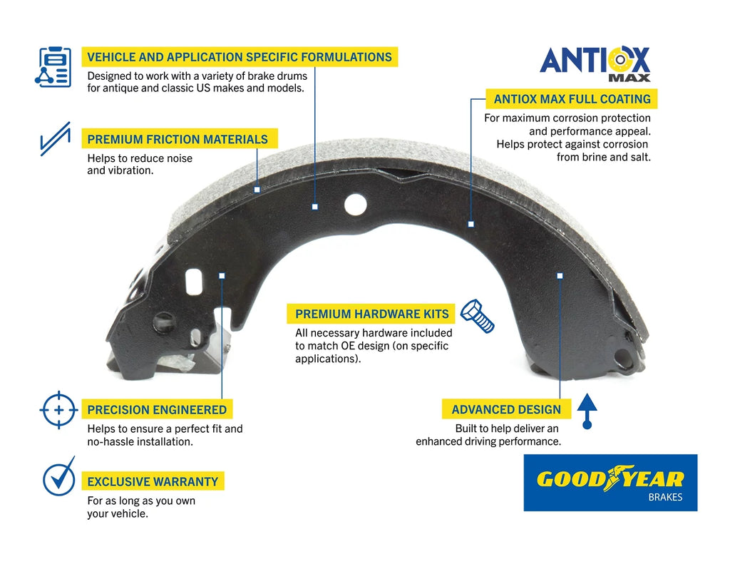 Front Brake Shoes B9607