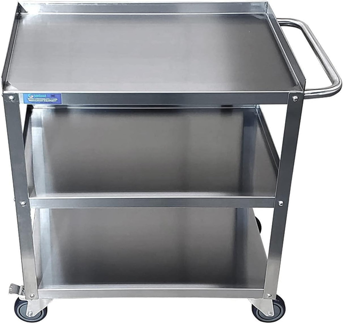 Stainless Steel 3 Shelf Utility Cart on Wheels with Handle S3760