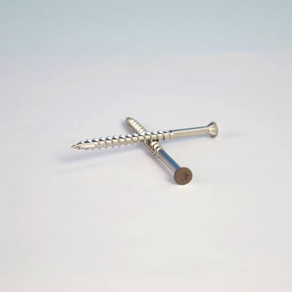 Tan-Gray #8 x 2-1/2 in Stainless Steel Trim Head Deck Screws 1050 Piece I96631