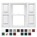 Vinyl Raised Panel Shutters 1 Pair 14.75 x 80 White T88951