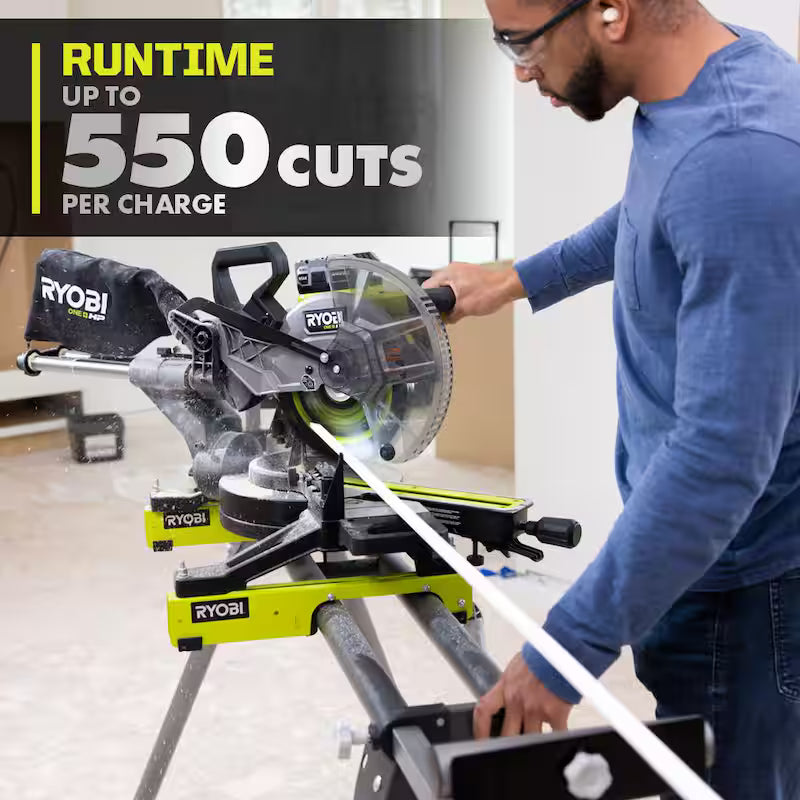 18V Brushless Cordless 10 in. Sliding Compound Miter Saw Kit with Battery and Charger J643059