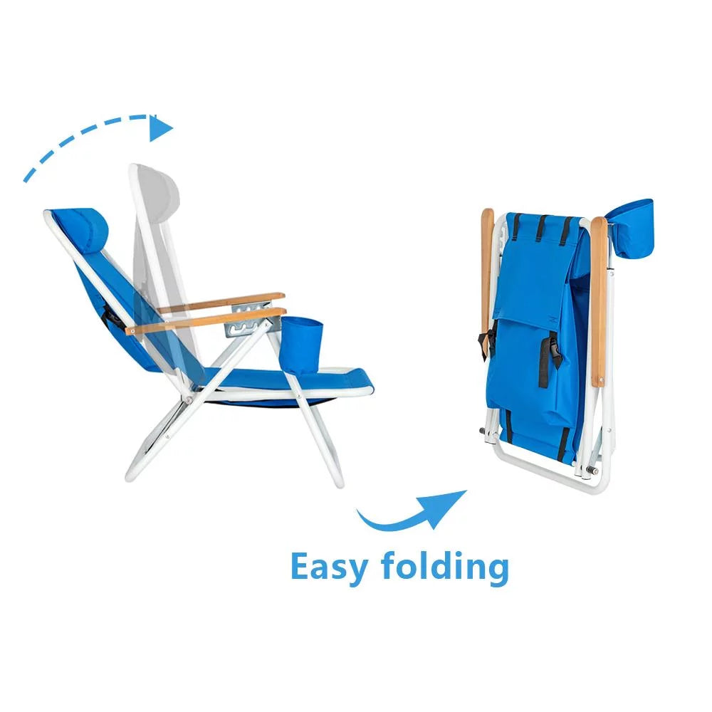 Portable Folding Recliner Beach Chair A51943