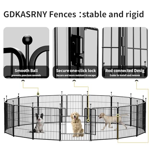 16 Panels 32 inch Heavy Duty Metal Dog Playpen Y821