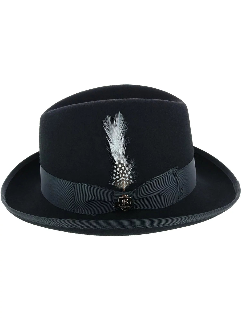 Homburg Hat with Feather Y851