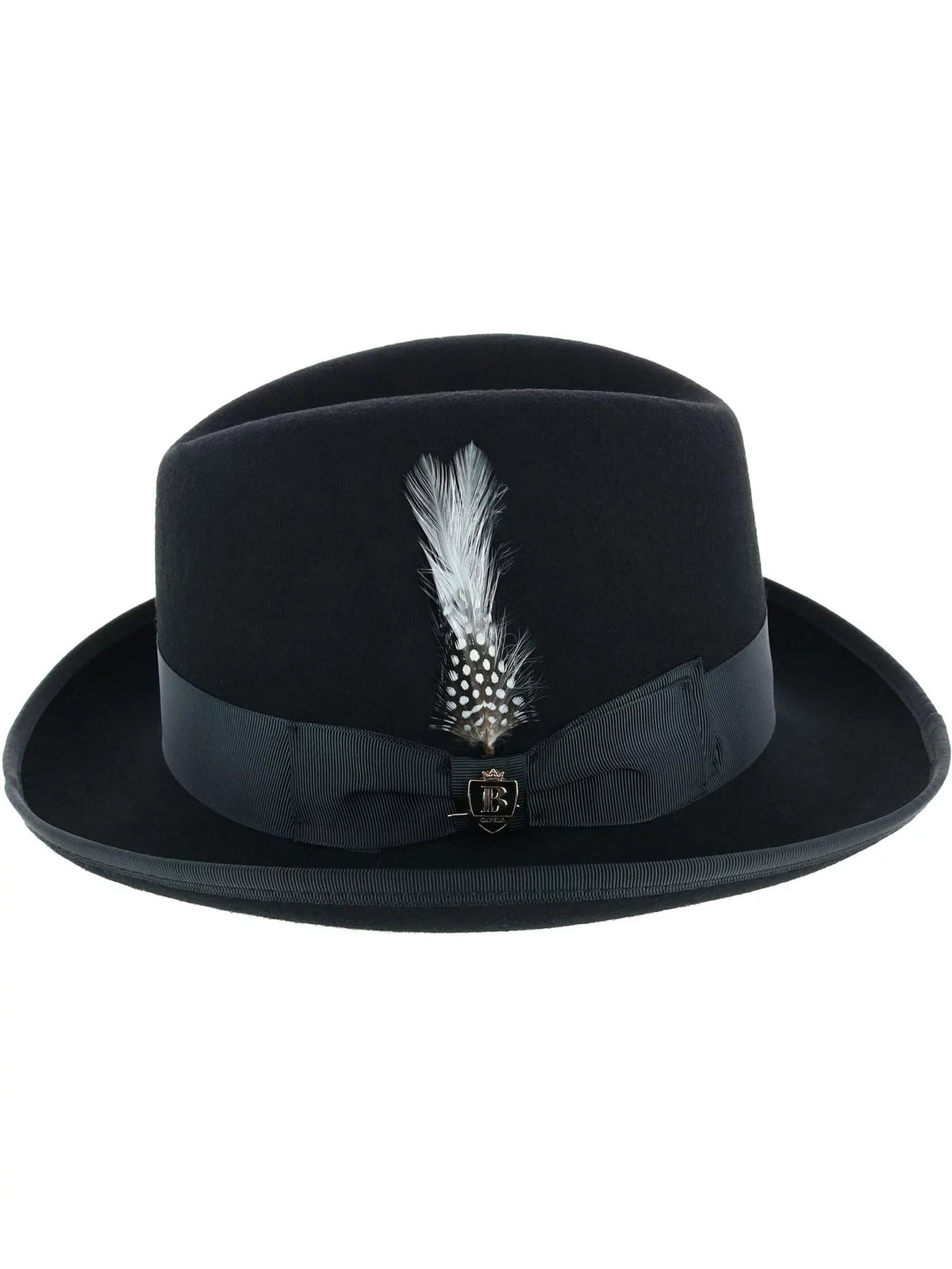 Homburg Hat with Feather Y851