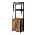 Rustic Wood 4-Shelf Bookcase W44263