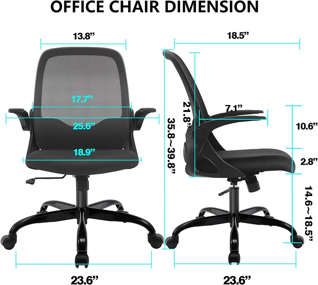 Ergonomic Mesh Office Chair with Flip-up Armrests G50483