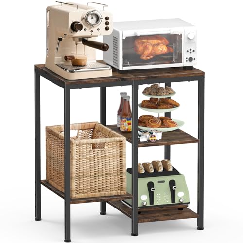 4-Tier Adjustable Metal Kitchen Storage Cart J654483