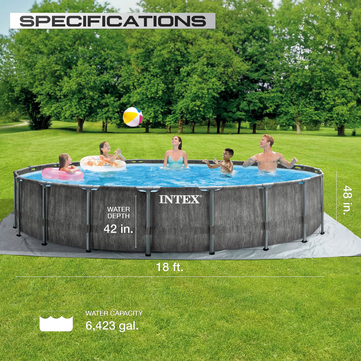 15'x48 Above Ground Swimming Pool and Filter Pump Z604