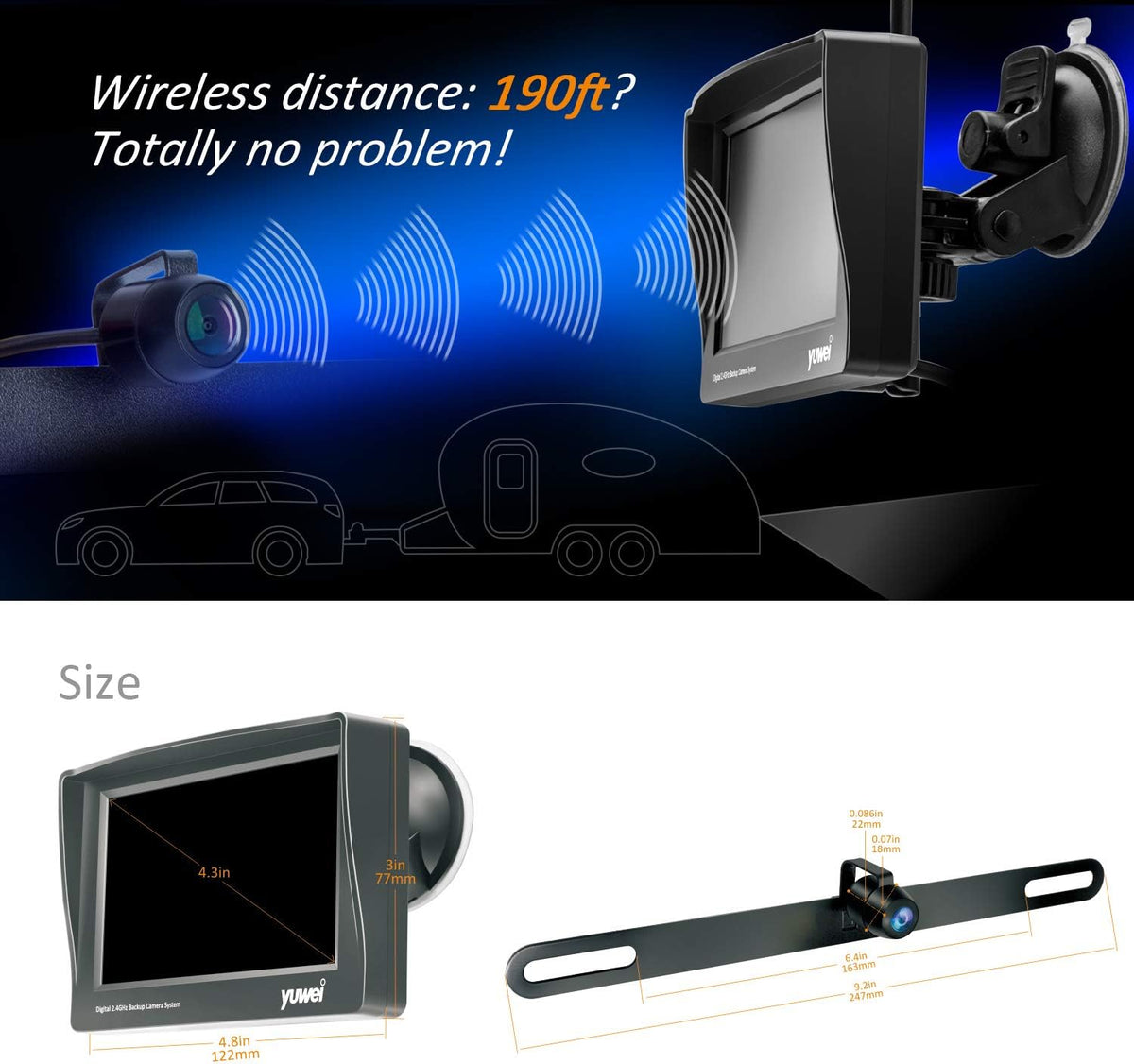 Wireless Backup Camera and 4.3'' Display Pack of 2 P879902