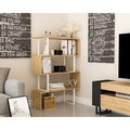 White Oak Geometric Bookcase L6492