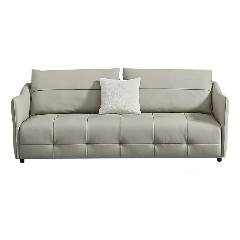 Gray Leather Sofa V91693