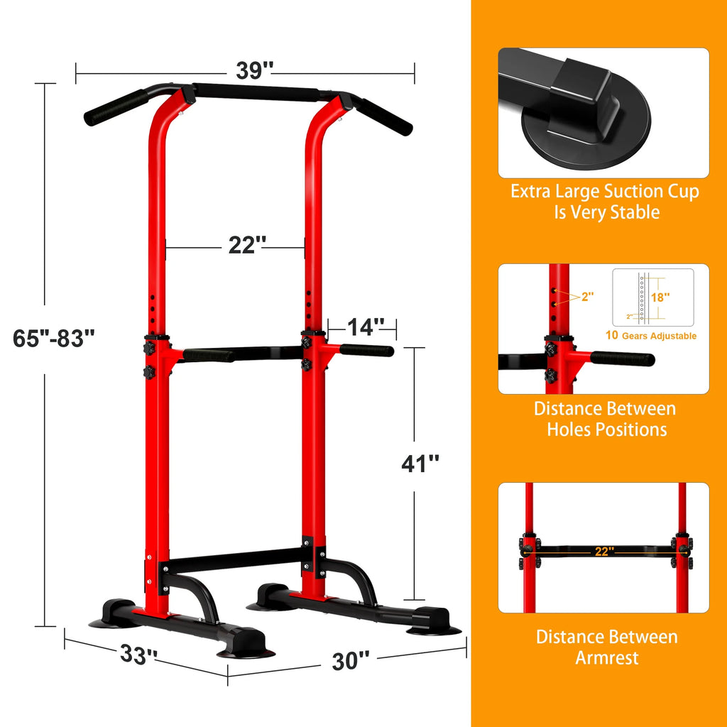 Adjustable Pull up Power Tower Dip Stands 600lbs G22840