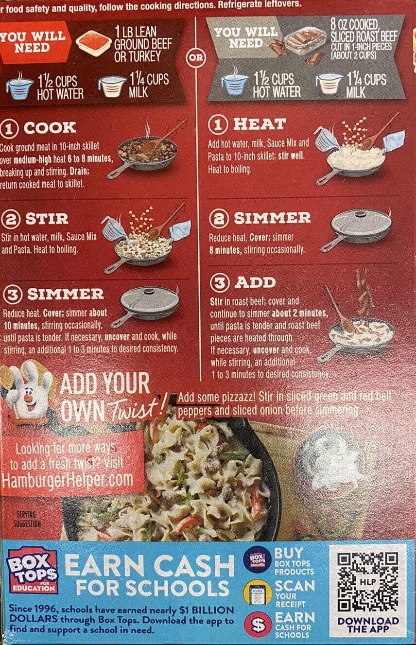 Hamburger Helper Deluxe Philly Cheesesteak Mix 4.8 oz 5 Pack F160