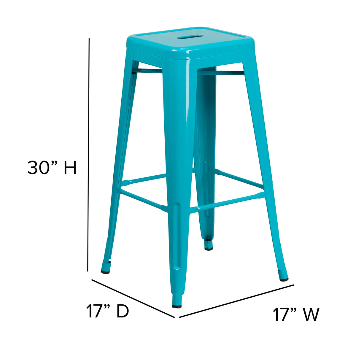 Teal-Blue Indoor-Outdoor Barstool V582