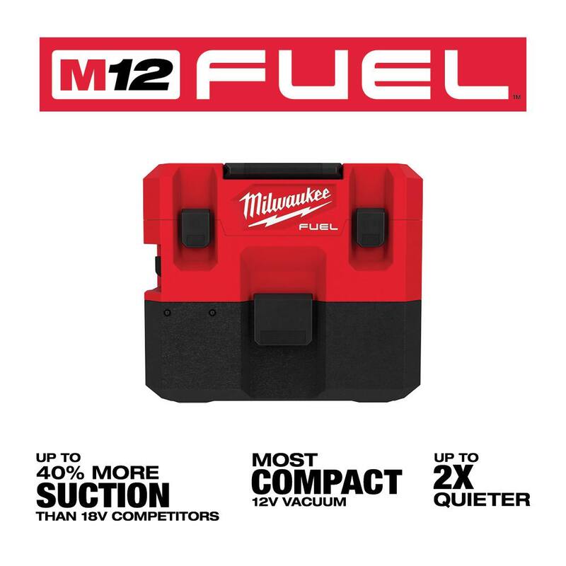 12-Volt Cordless 1.6 Gal. Wet/Dry Shop Vacuum with 3 Pk Fleece Dust Bags Y6929