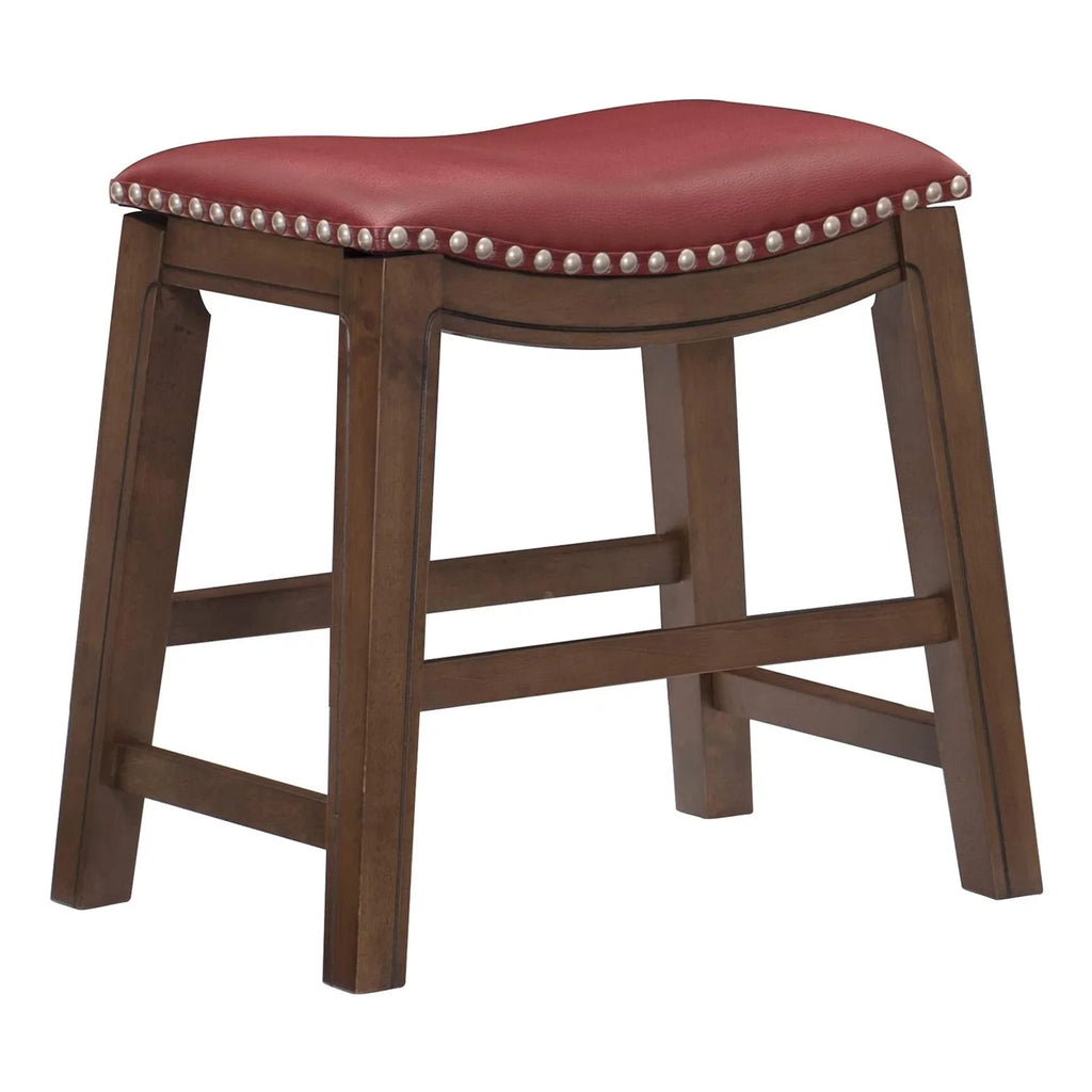 18" Wooden Bar Stool Saddle Seat B506