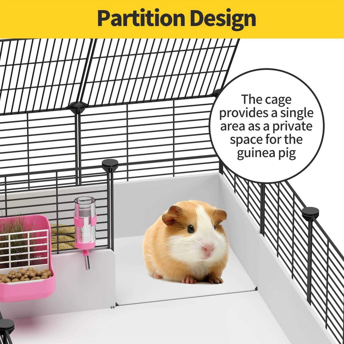Guinea Pig Cage with Waterproof Plastic Bottom X546179