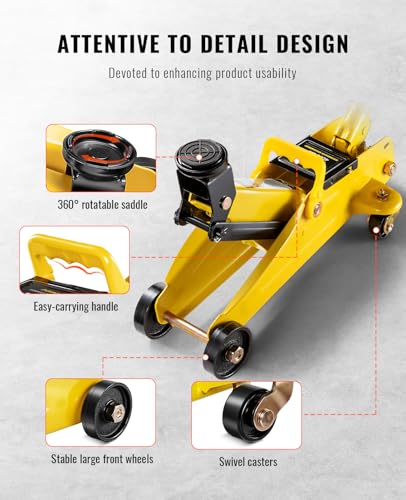 2 Ton Low Profile Hydraulic Trolley Floor Jack with Storage Case E245259