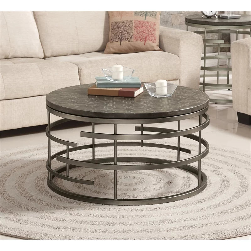 3-Piece Coffee Table Set with 2 Chairside Tables in Gray I4187