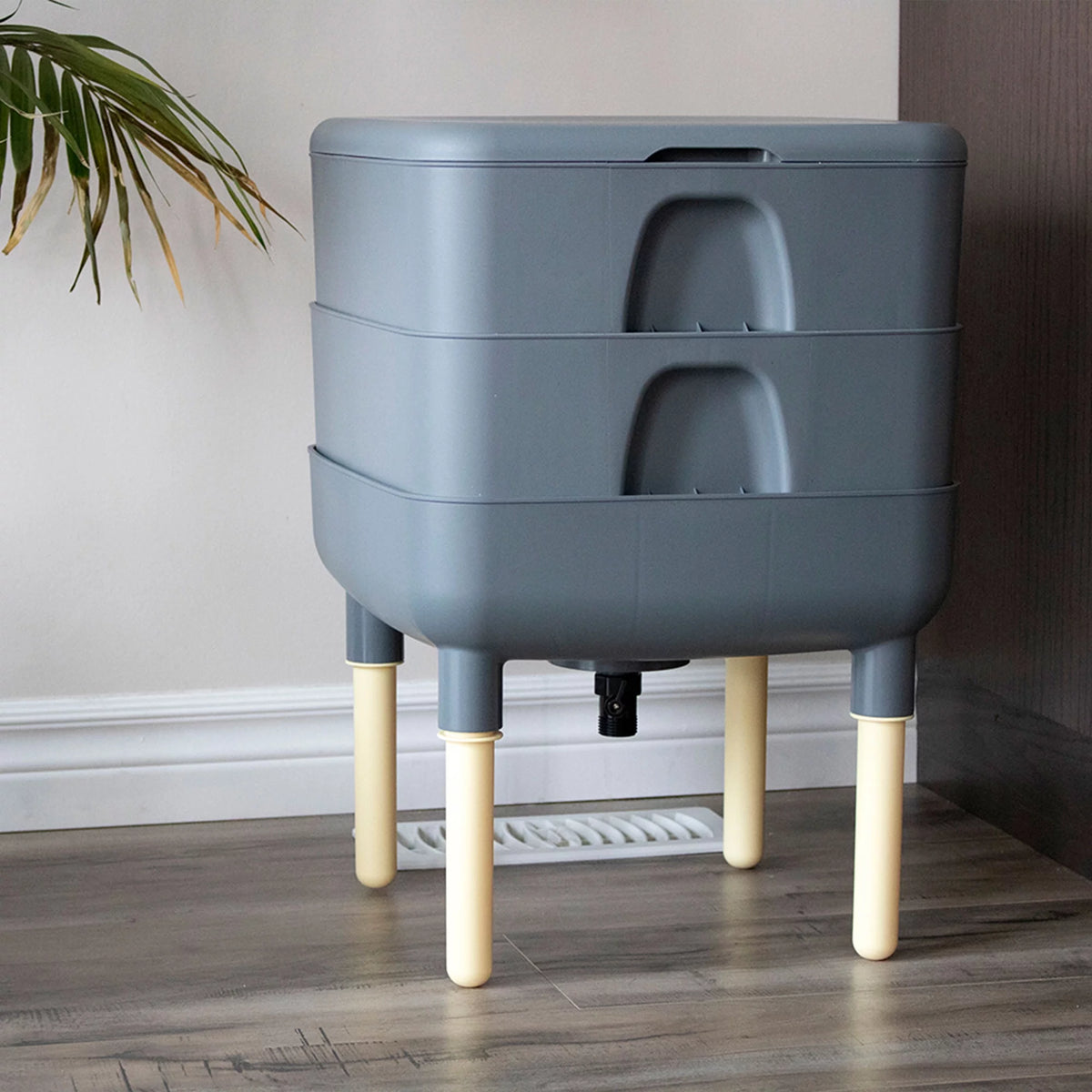 6 Gal Composting Bin System Gray Q61945