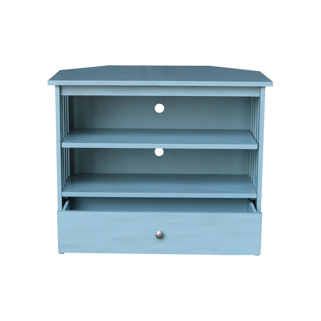 Solid Wood TV Stand with Shelves and Drawer X275168
