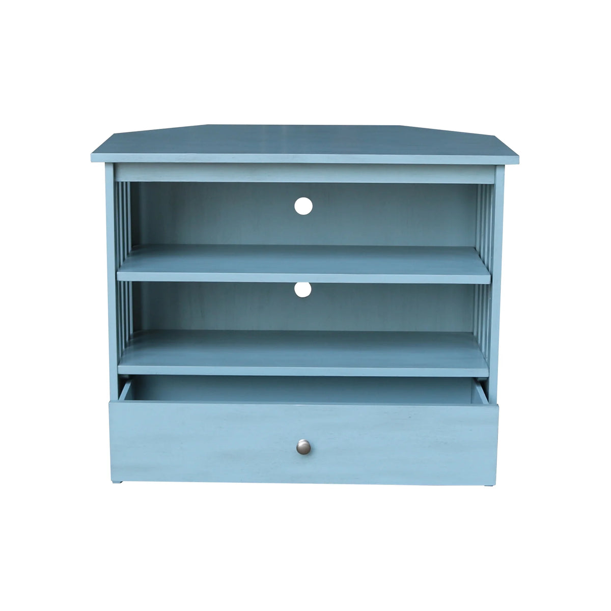 Solid Wood TV Stand with Shelves and Drawer X275168