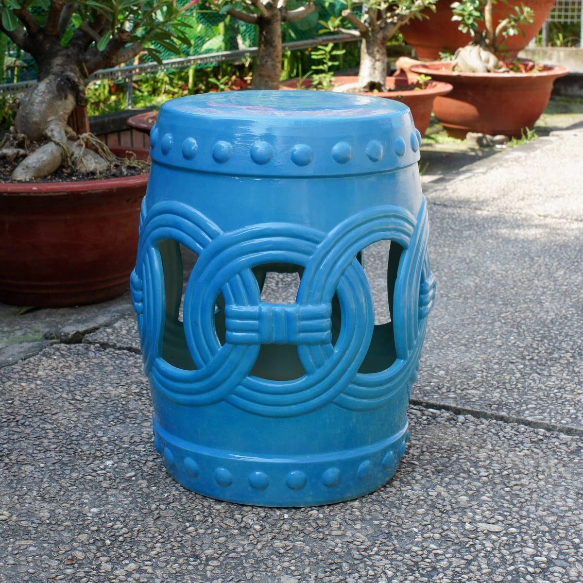 Blue Garden Stool B613