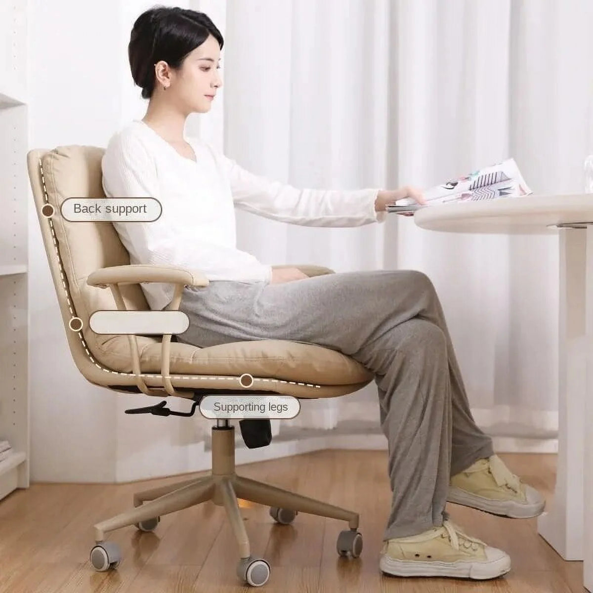 Soft Bag Armrest Adjustable Rotatable Computer Chair Z661