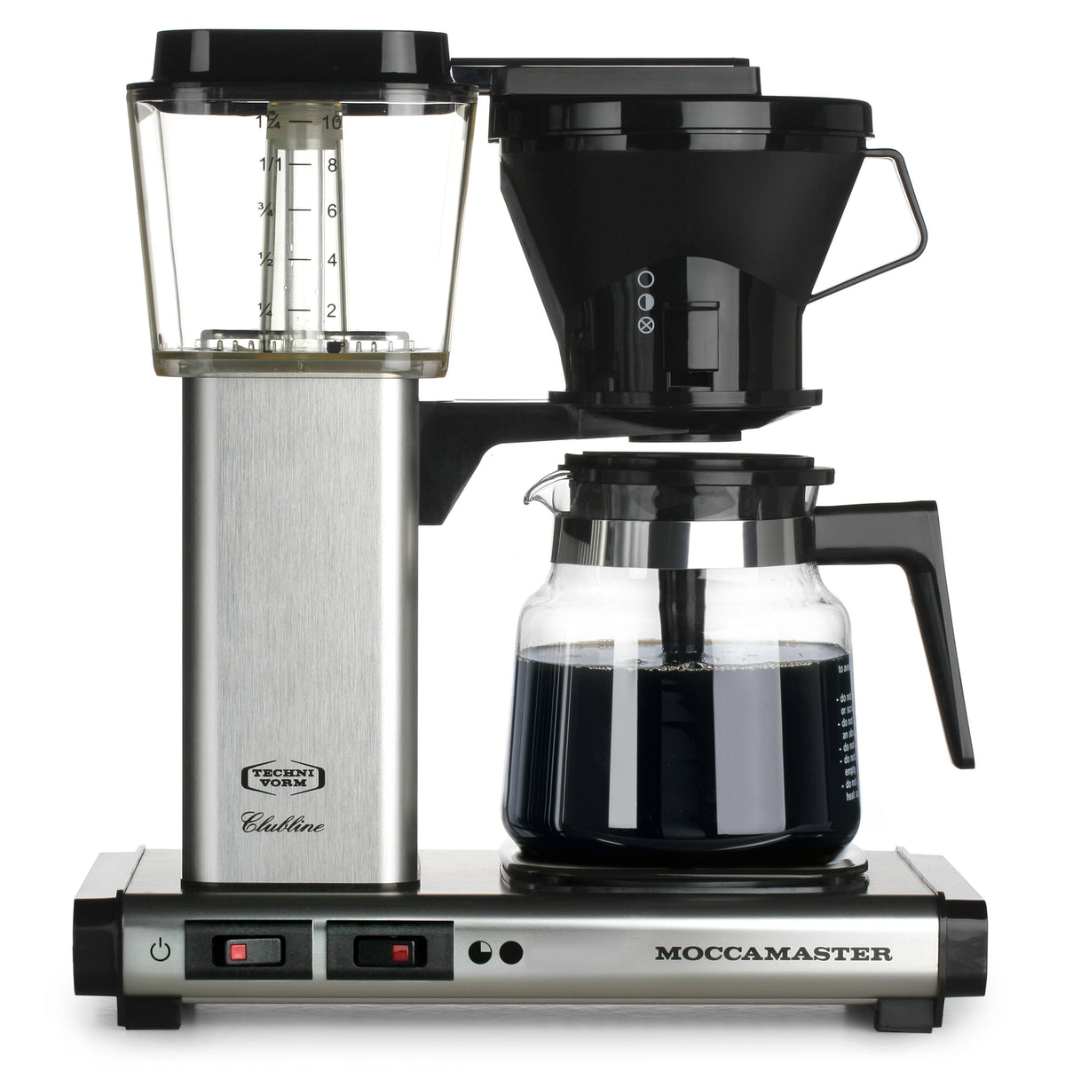 Coffee Maker with Glass Carafe Brushed Silver L610823