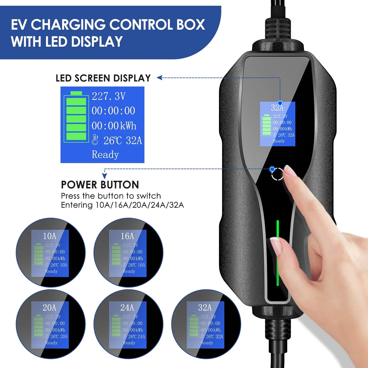 Level 2 16 Amp Portable EV Charger Y734551