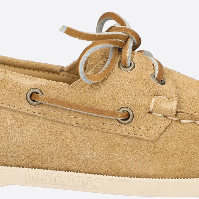 Beige Camel Leather Boots S136498