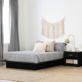 Platform Bed with Molding Pure Black Full F5379