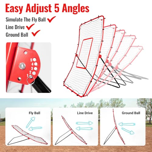 Angle Adjustable Baseball Rebounder Net E386