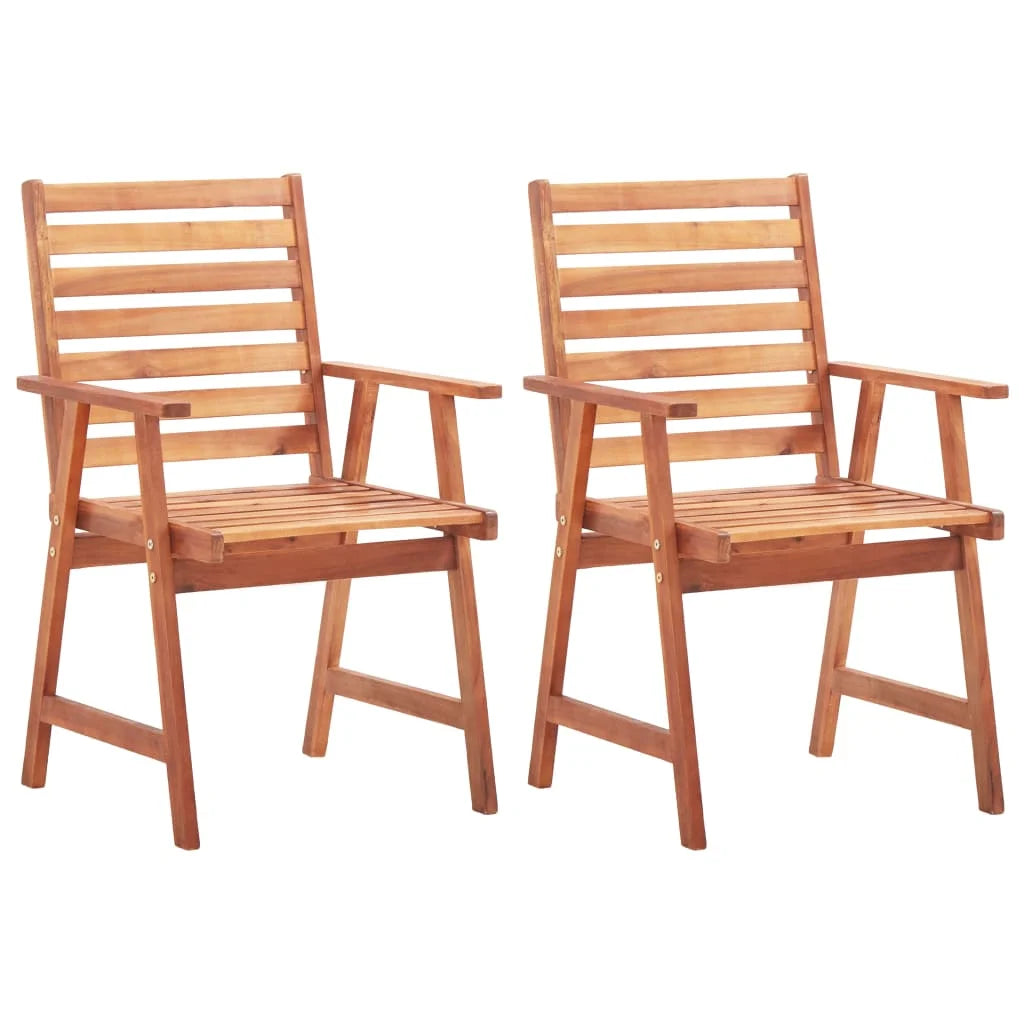 2 pcs Acacia Wood Patio Dining Chairs R976