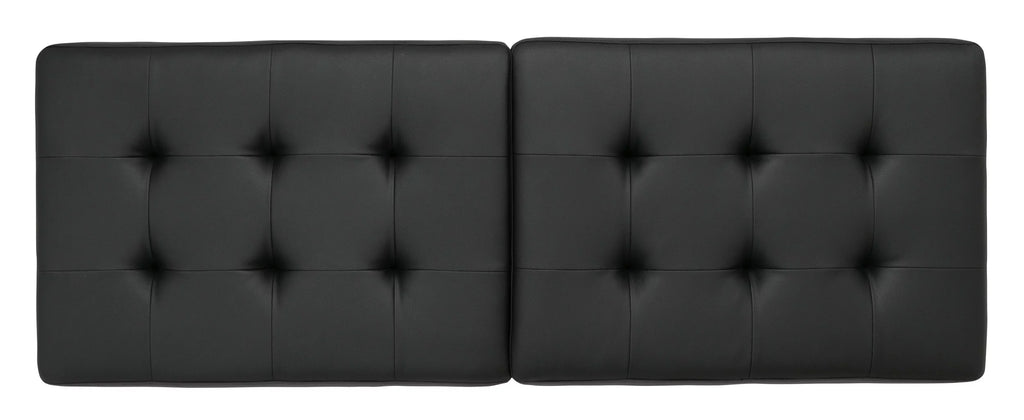 Metal and Leather 60 Inch Wide Bench I840