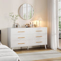 White 6 Drawer Wood Dresser H621601