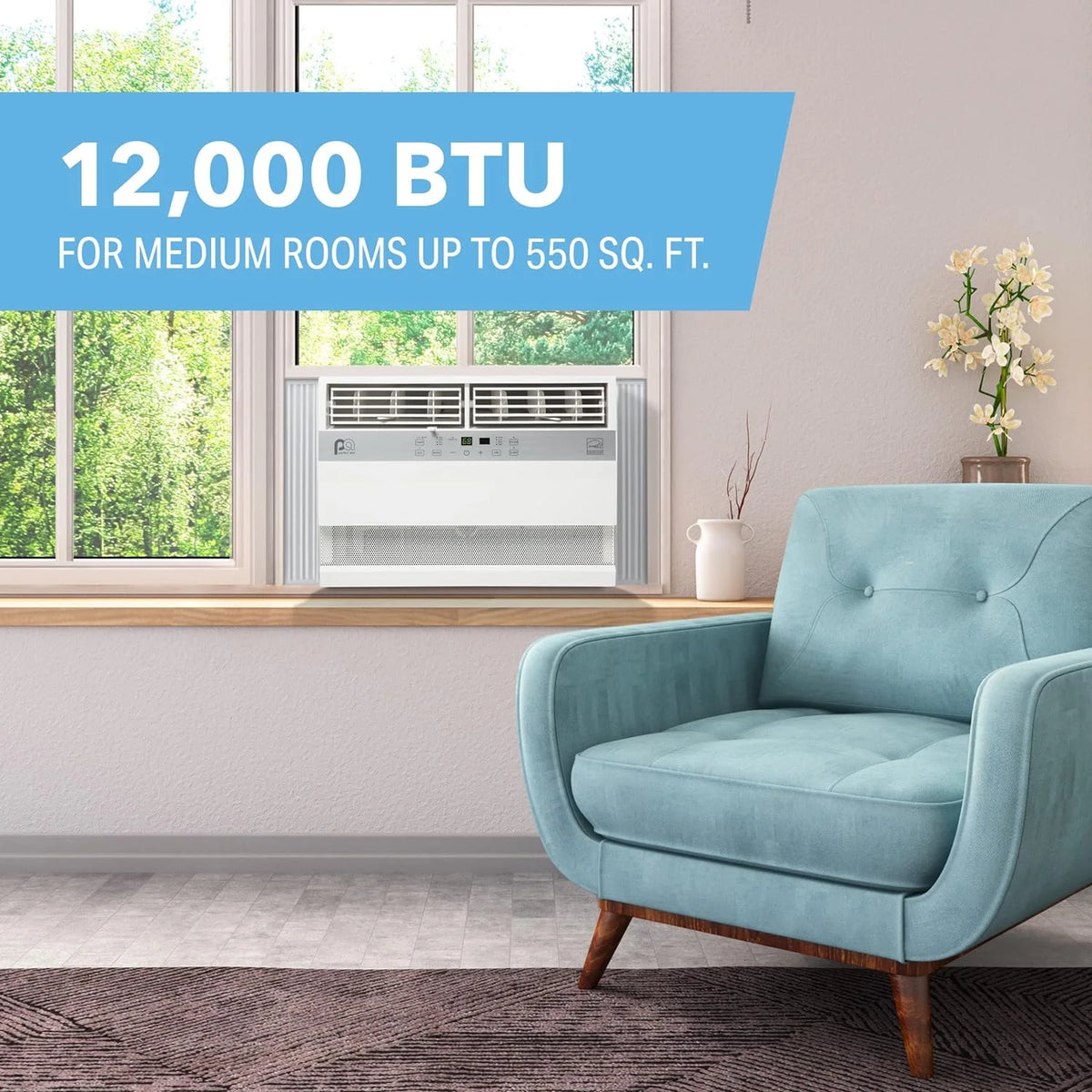115-Volt Flat Panel Window Air Conditioner B182414