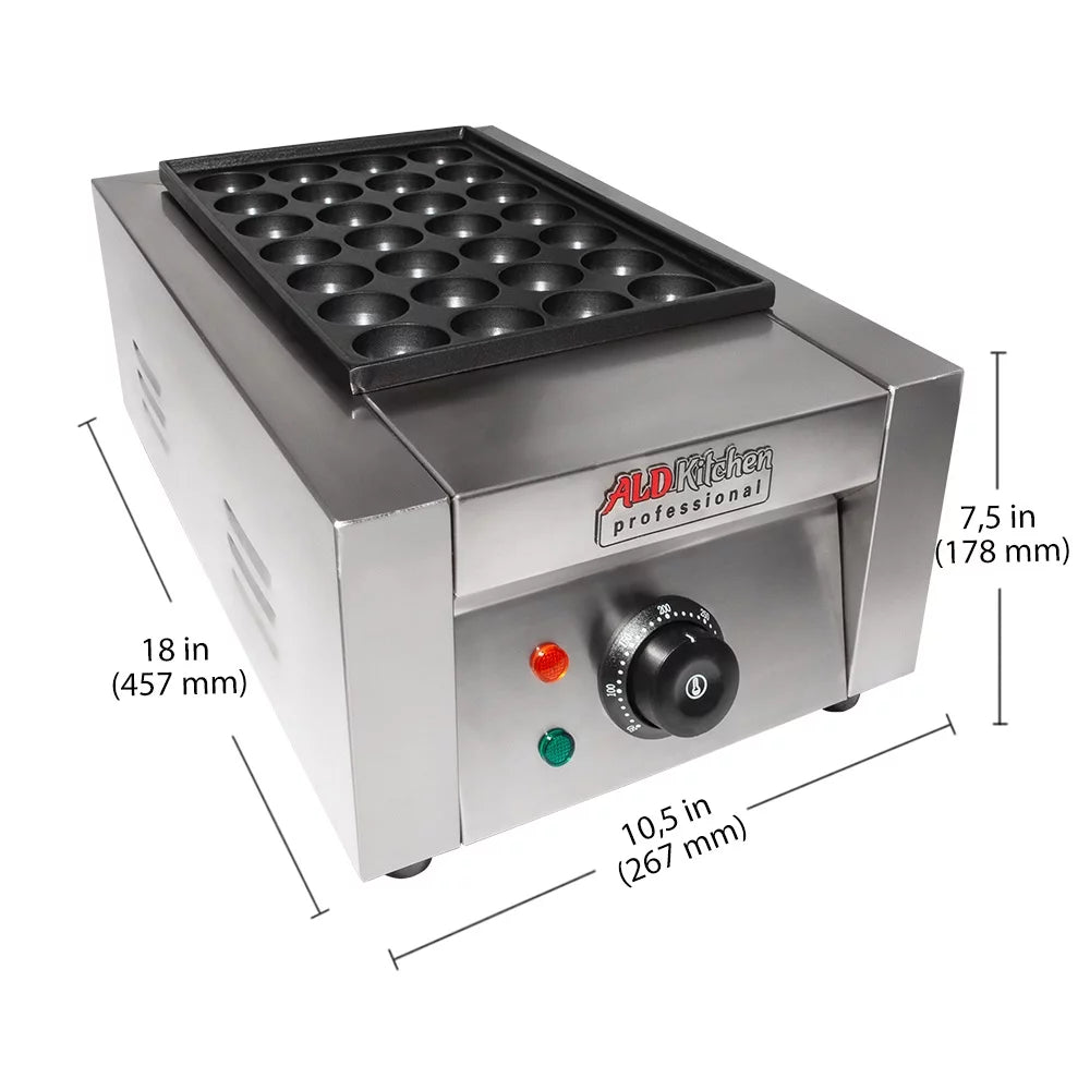 Takoyaki Electric Grill 28 Pcs Nonstick Stainless Steel H91078
