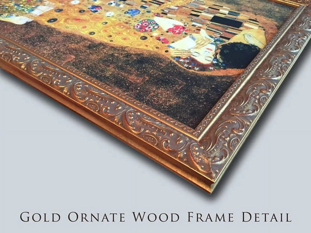 Gold Ornate Wood Framed Canvas Art J701615