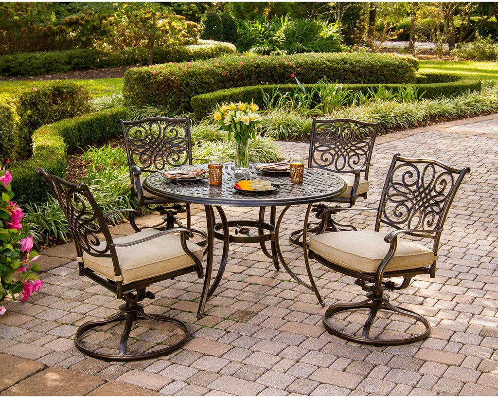 5-Piece Cast Aluminum Outdoor Patio Dining Set E52537