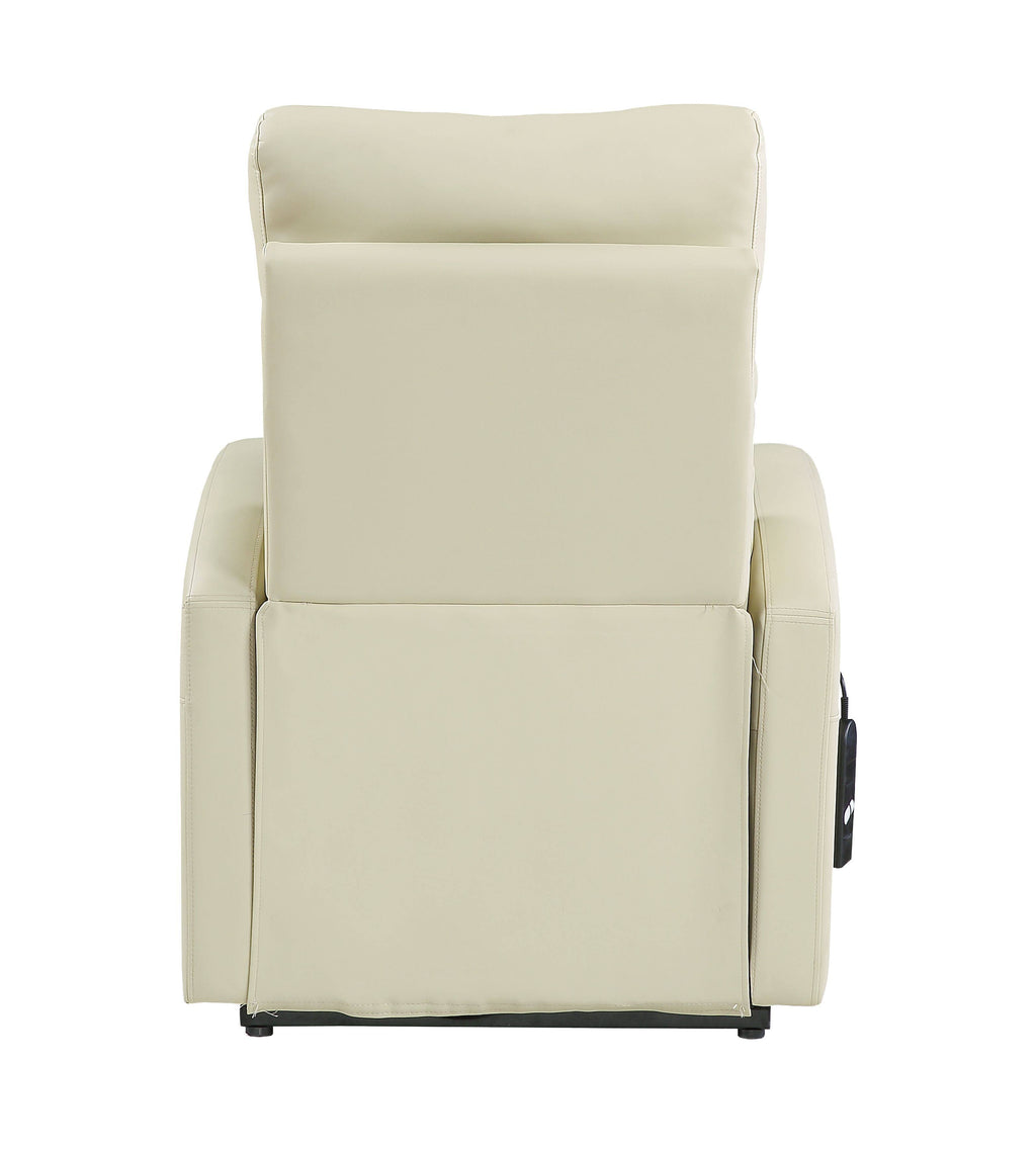 Beige PU Power Lift Recliner S582