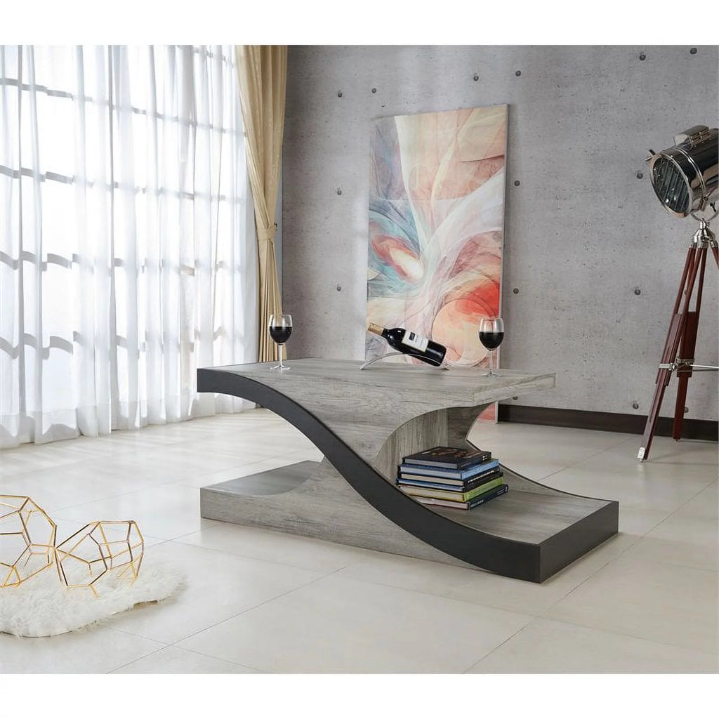 Wood 2-Shelf Coffee Table Y3792