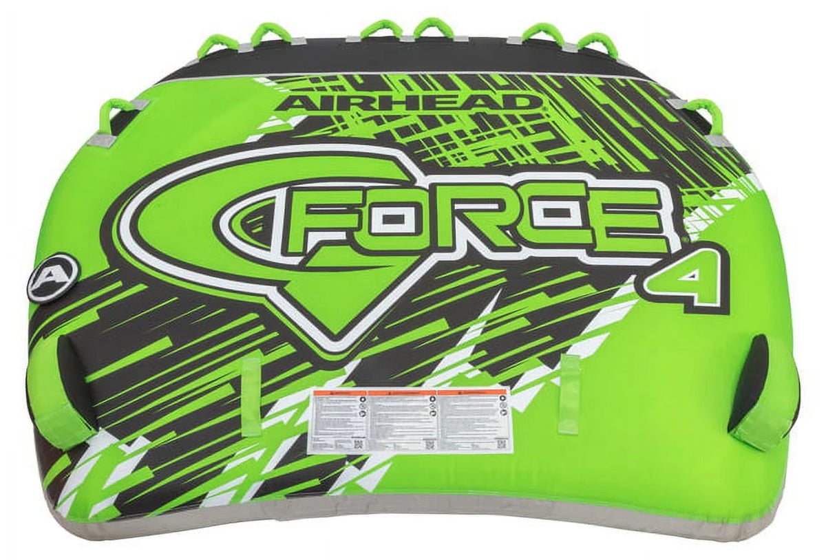 4-Person Towable Boat Tube Float, Heavy-Duty Nylon, Green F666582
