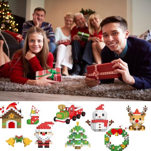 Mini Christmas Building Blocks Toys 8 Pack W1412