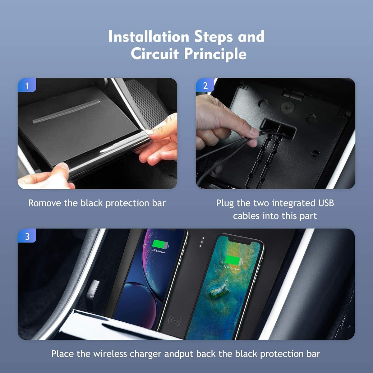 Wireless Charger Dual Wireless Phone Charging Pad F6279