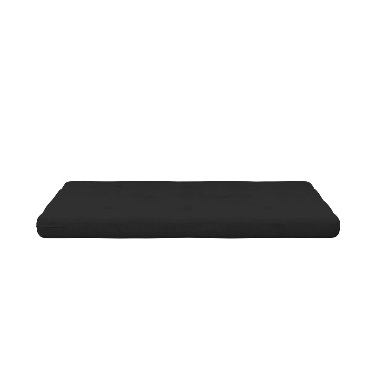 6-Inch Futon Mattress with Tufted Cover, Full, Black Linen Z30815