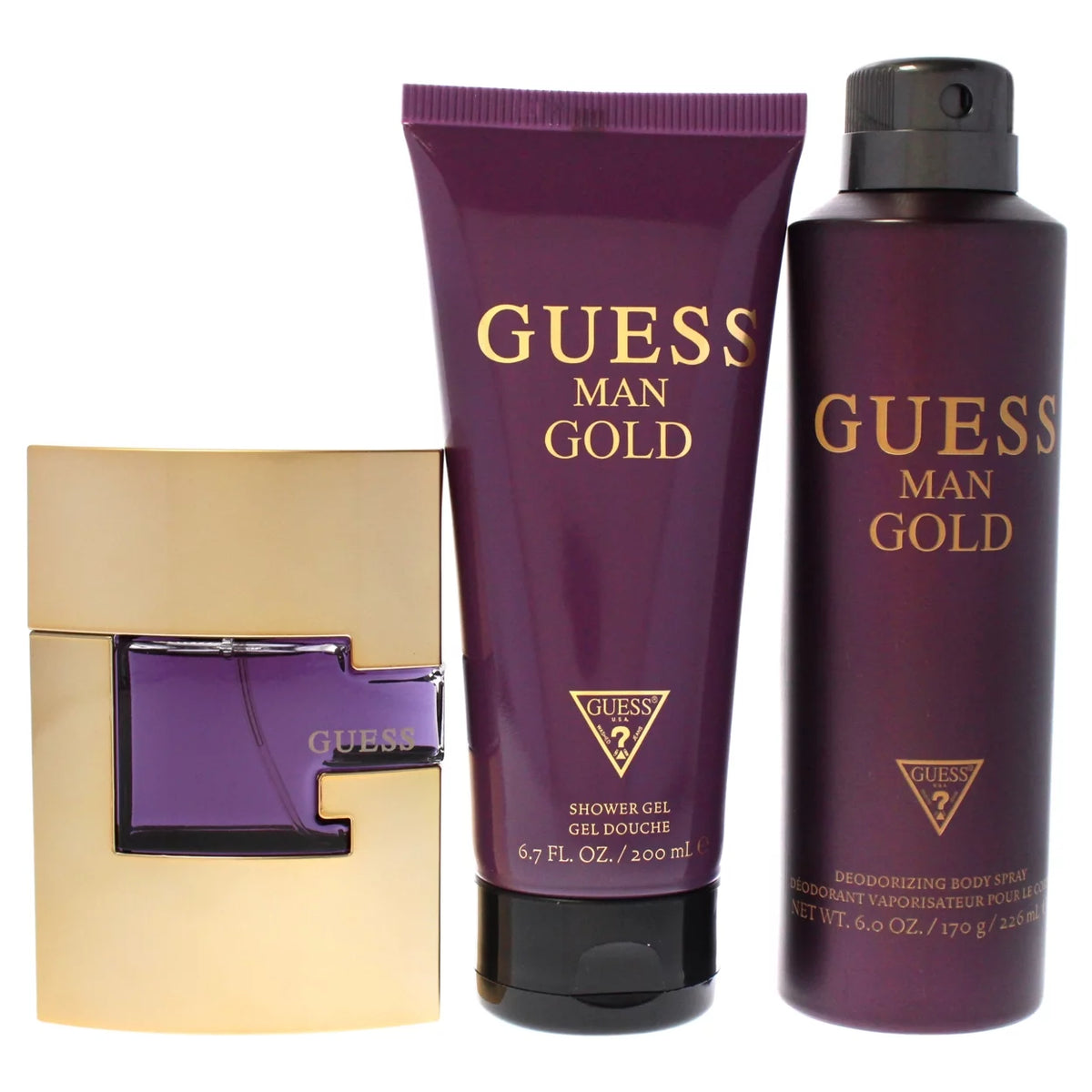 3 Pc Gift Set 2.5 oz EDT Spray 6.0 oz Deodorizing Body Spray 6.7 oz Shower Gel H38283