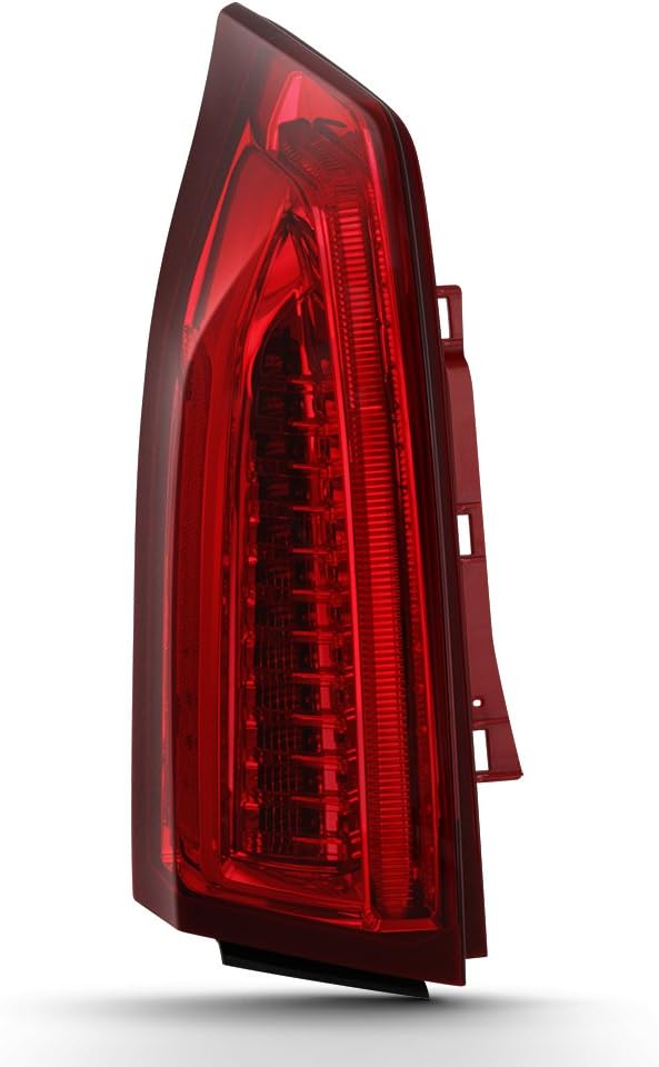 2013-2018 Cadillac ATS Full LED Tail Light Chrome Housing Red Clear Lens E631269